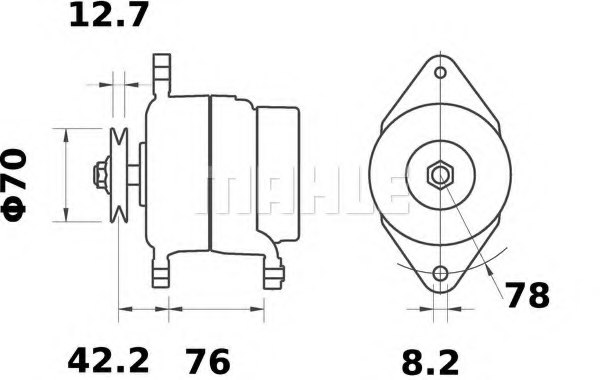 MAHLE ORIGINAL MG 452 Alternator